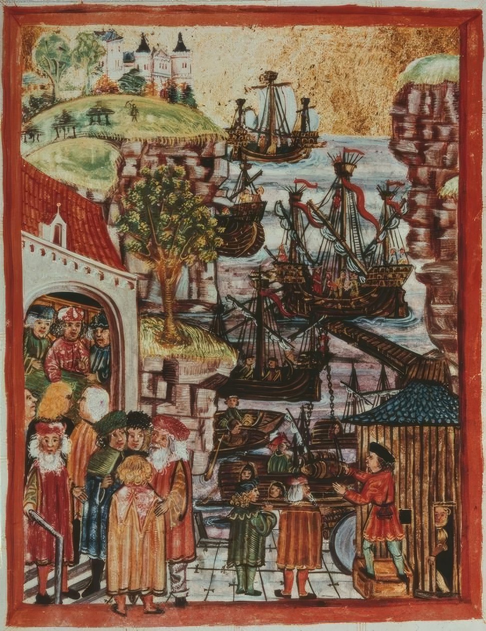 Hanseatic Ships 1497 by Unbekannt