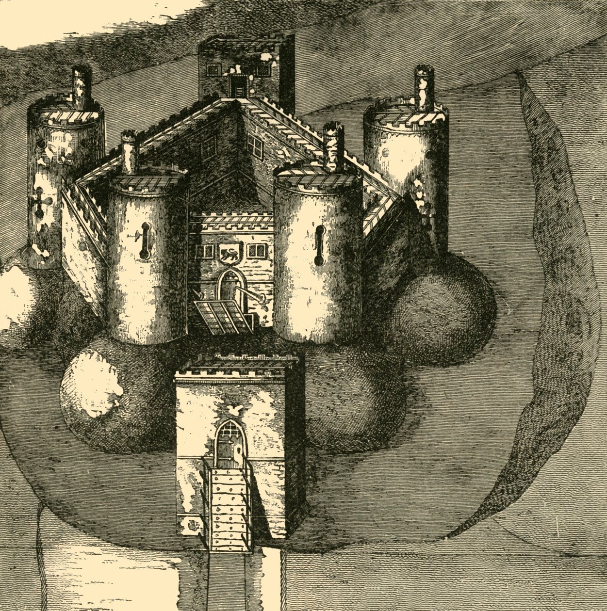 Holt Castle, in 1610 by Unbekannt
