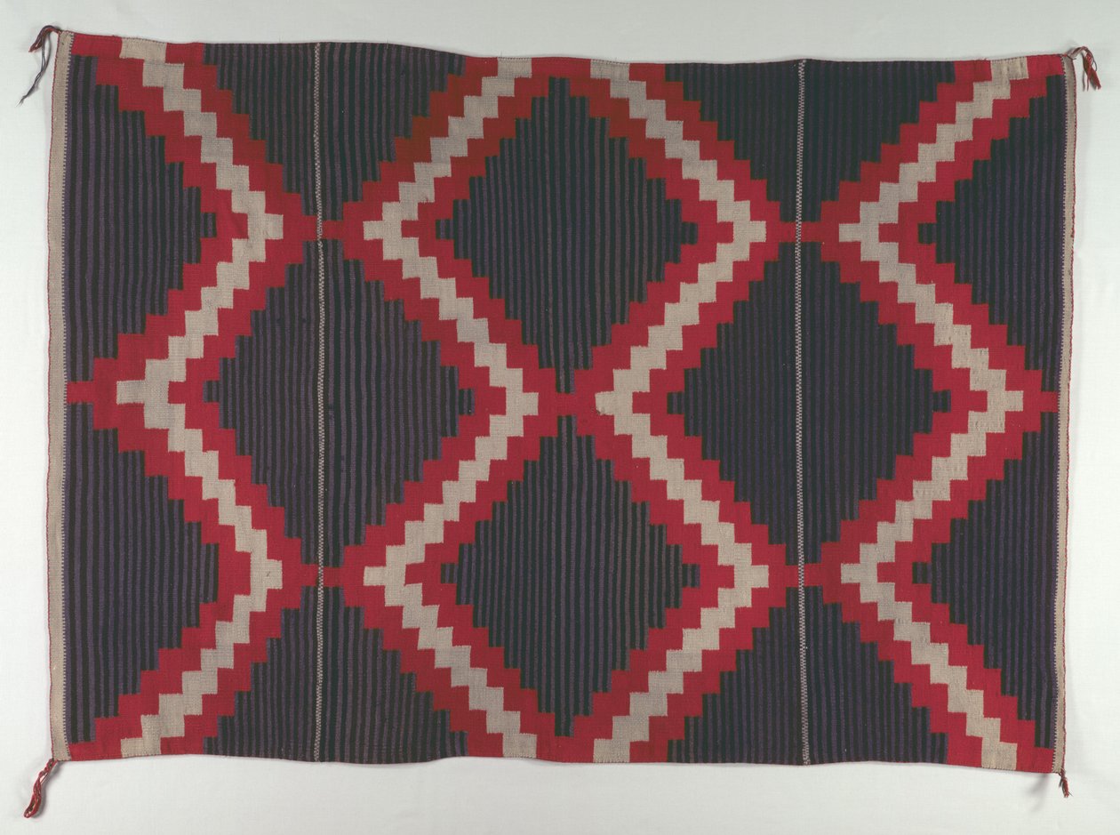 Hubbell Revival-style Rug with Moki Moqui Stripes, c. 1890-1910 by Unbekannt