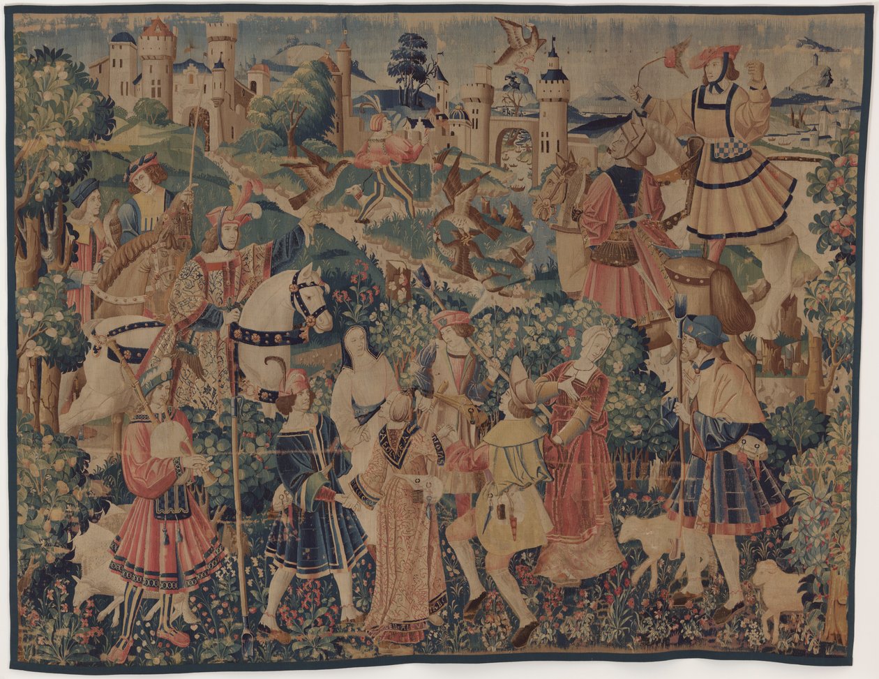 Hunting and Pastoral Scenes, with a Bagpiper and Dancers by Unbekannt