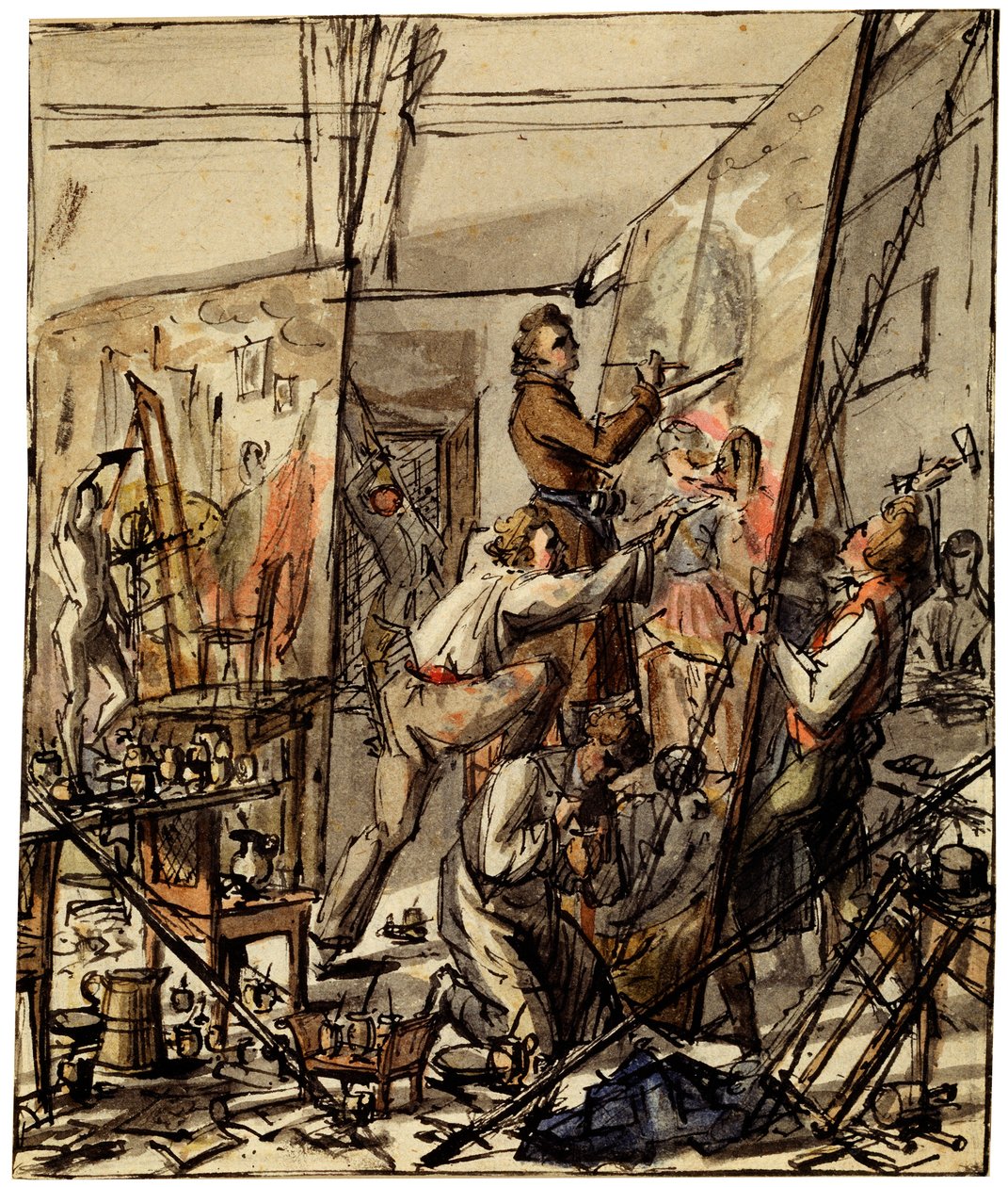 In an Artists Studio, 1820s by Unbekannt