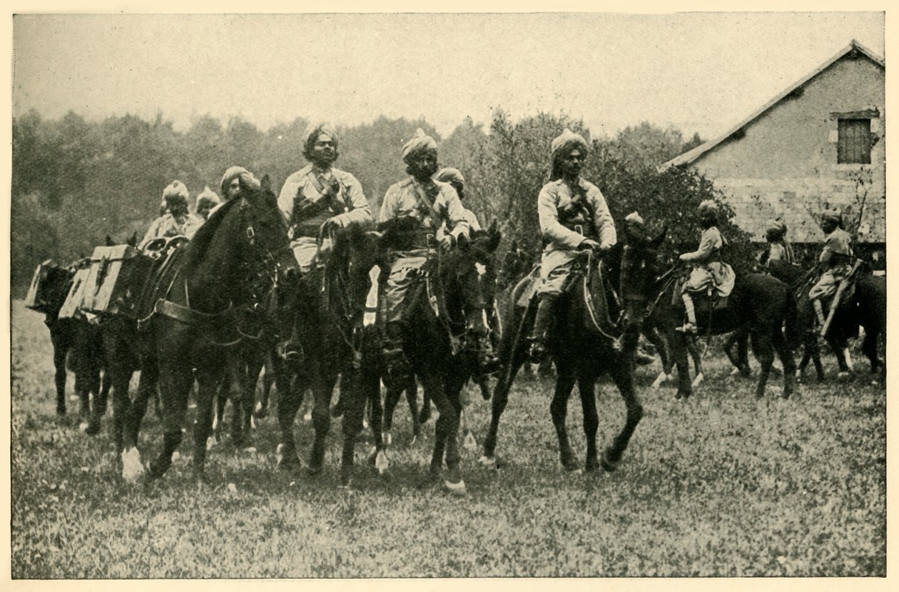 Indian soldiers at the front, First World War by Unbekannt