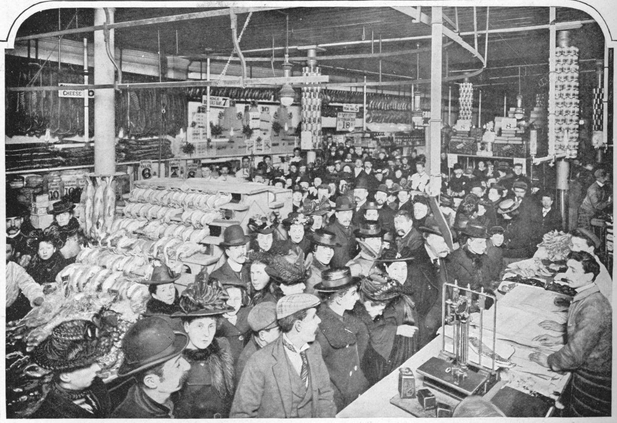Inside a Big Provision Store, Hammersmith, London, 1901-1903 by Unbekannt