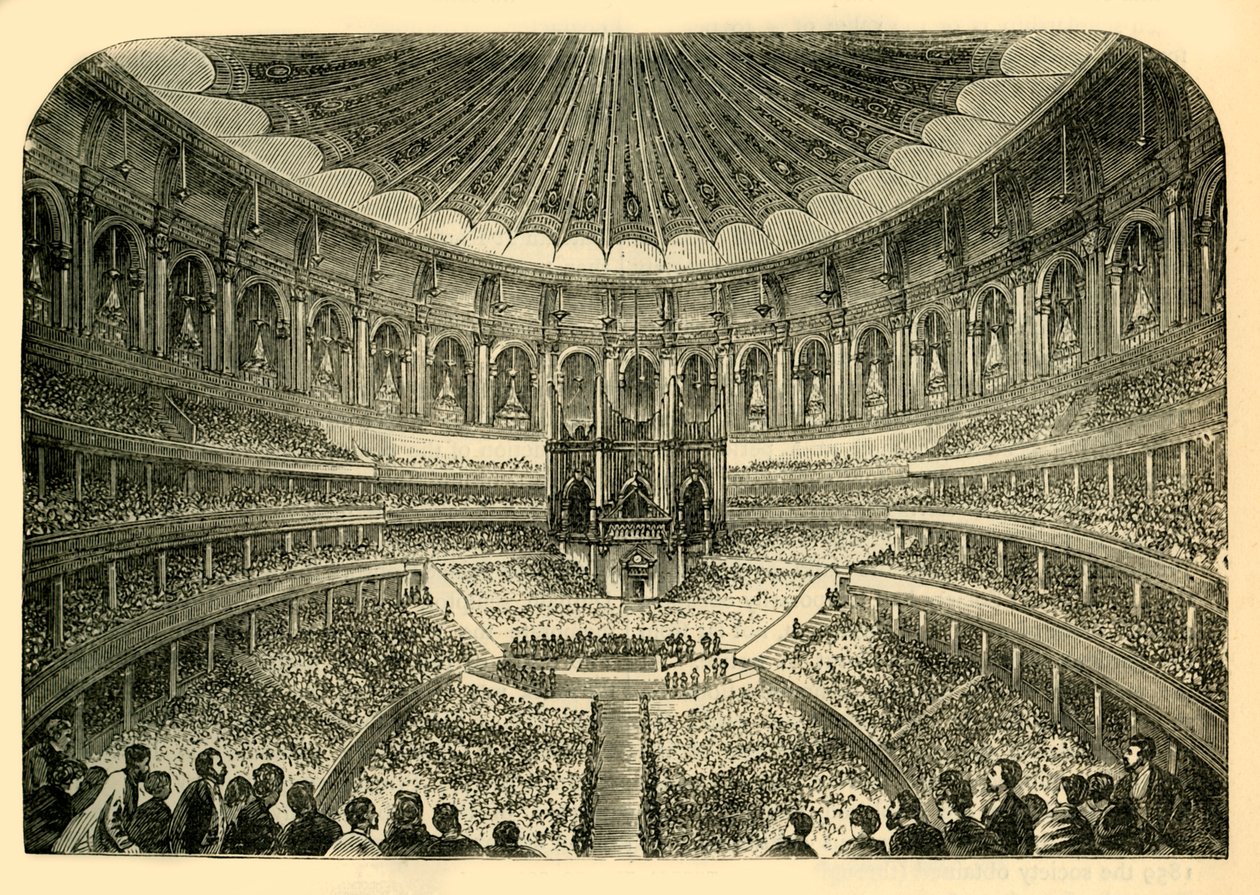 Interior of the Albert Hall by Unbekannt: Fine art print