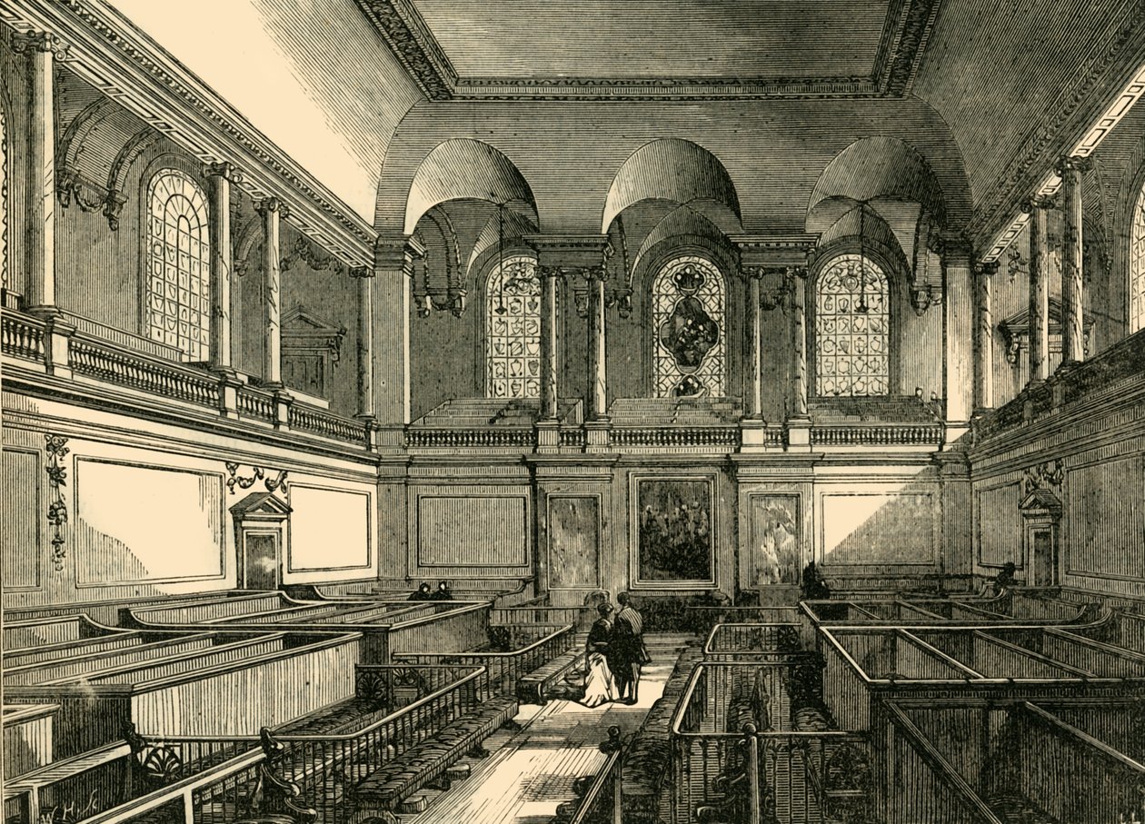 Interior of the Chapel of the Foundling Hospital by Unbekannt