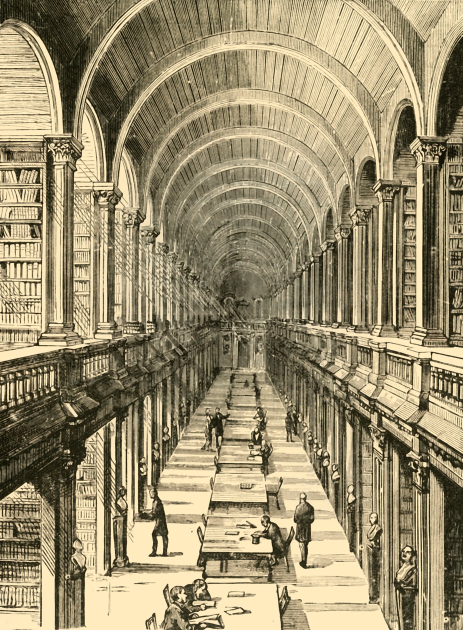 Interior of the Library, Trinity College, 1898 by Unbekannt