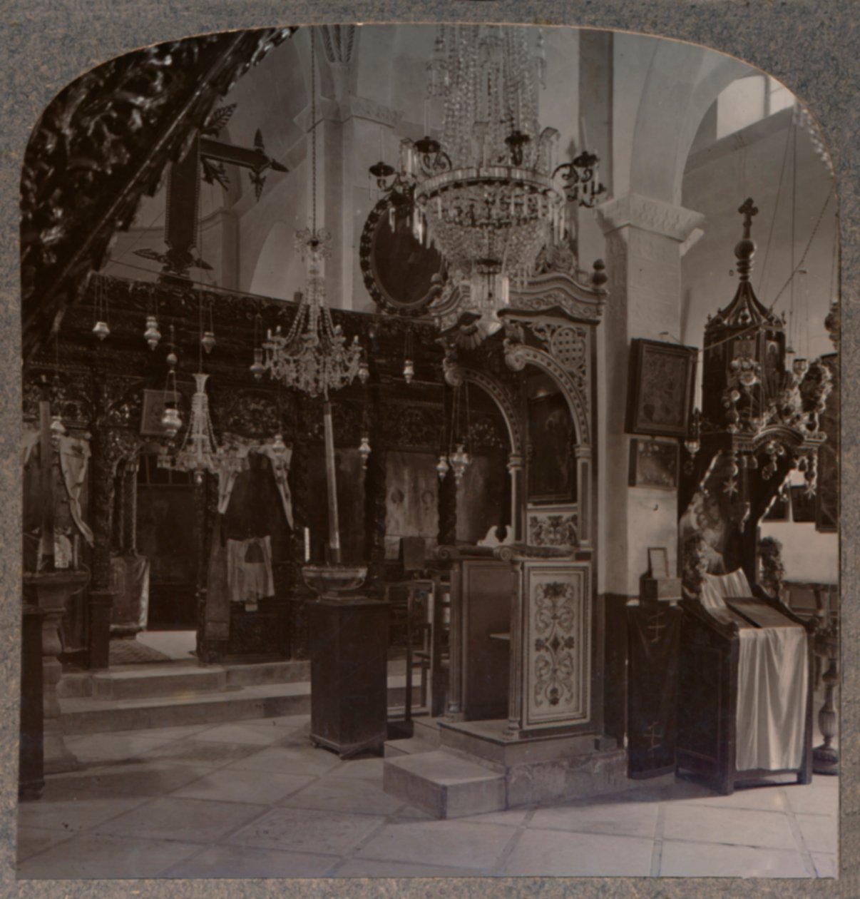 Interior of the Synagogue Where Christ Preached, Nazareth, c1900 by Unbekannt