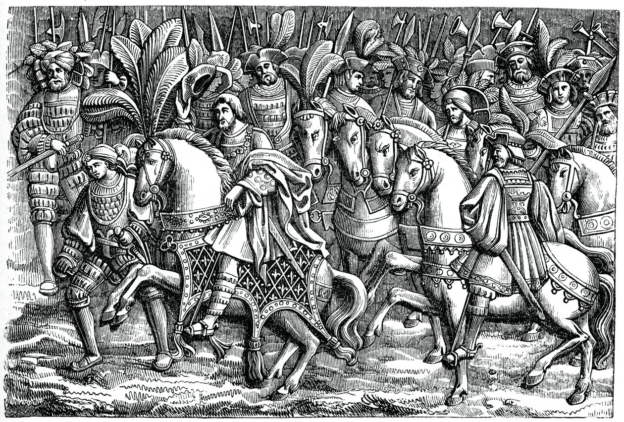 Interview between Francis I and Henry VIII, on the Field of the Cloth of Gold by Unbekannt