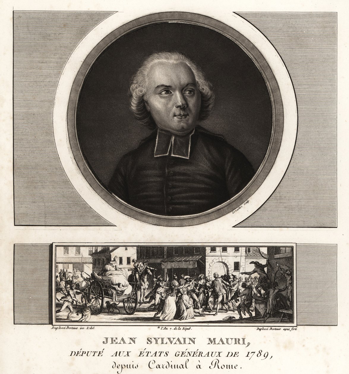Jean-Sylvain Mauri or Jean-Sifrein Maury, French cardinal, archbishop and bishop of Montefiascone by Unbekannt