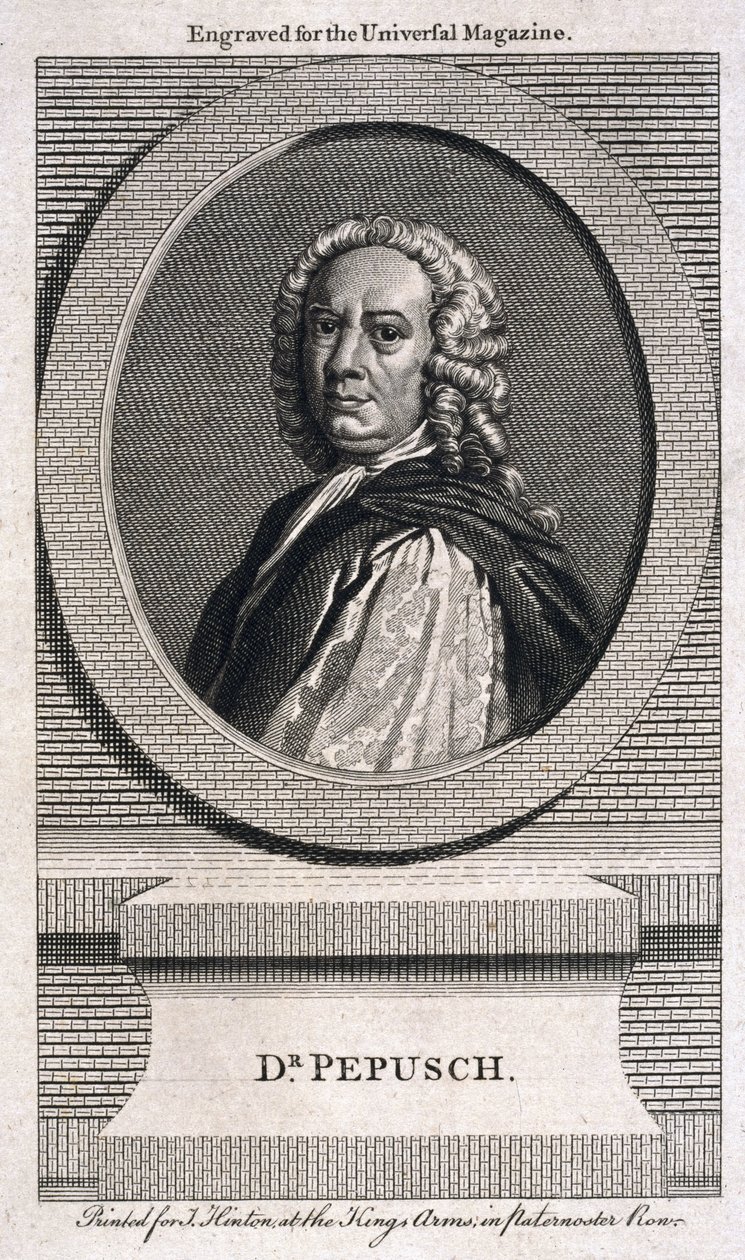 Johann Christoph Pepusch, German composer and musical theorist, c 1725 by Unbekannt