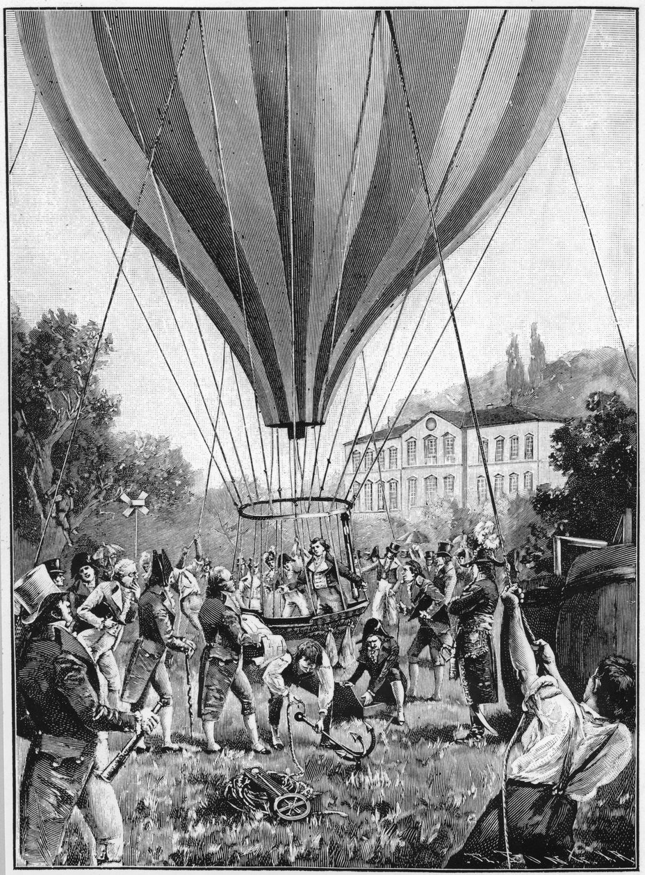 Joseph Louis Gay-Lussac Making a Balloon Ascent from Paris, 14 September 1804, 1910 by Unbekannt