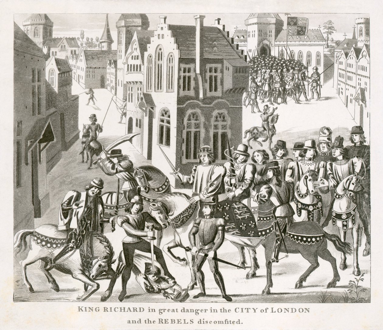 King Richard II confronting the rebels, Peasants