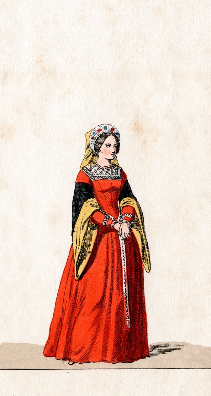 Lady-in-Waiting, Costume Design for Henry VIII by Unbekannt