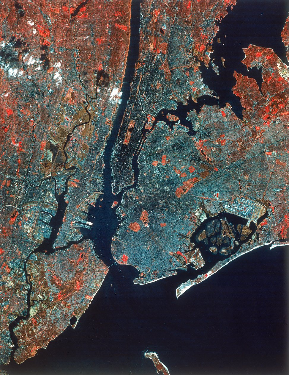 Landsat Image of Manhattan, New York, USA by Unbekannt