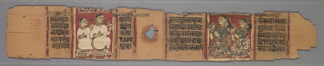 Leaf from a Jain Manuscript: The Story of Kalakacharya by Unbekannt