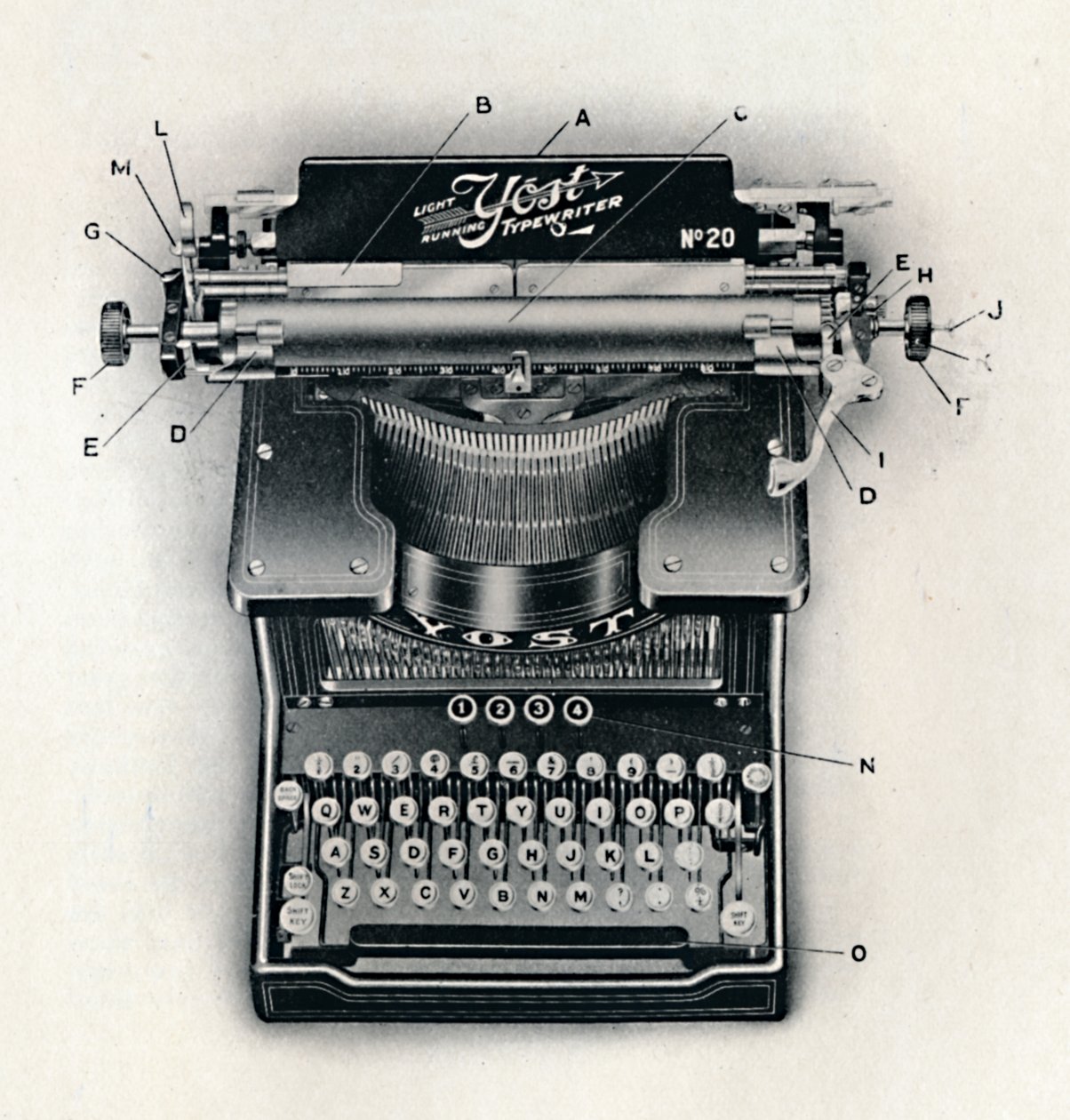 Light Running Yost Typewriter by Unbekannt