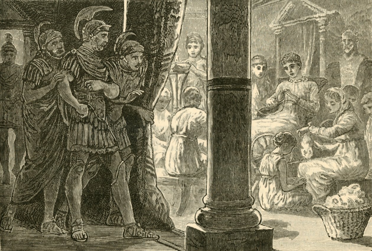 Lucretia Among Her Maidens, 1890 by Unbekannt