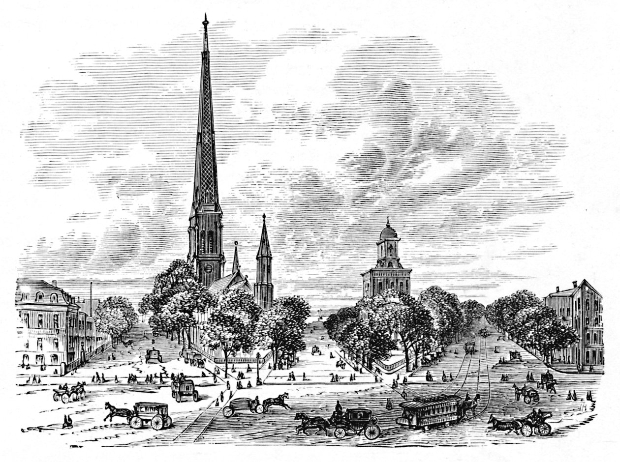 Main Street, Buffalo, Opposite the Churches by Unbekannt