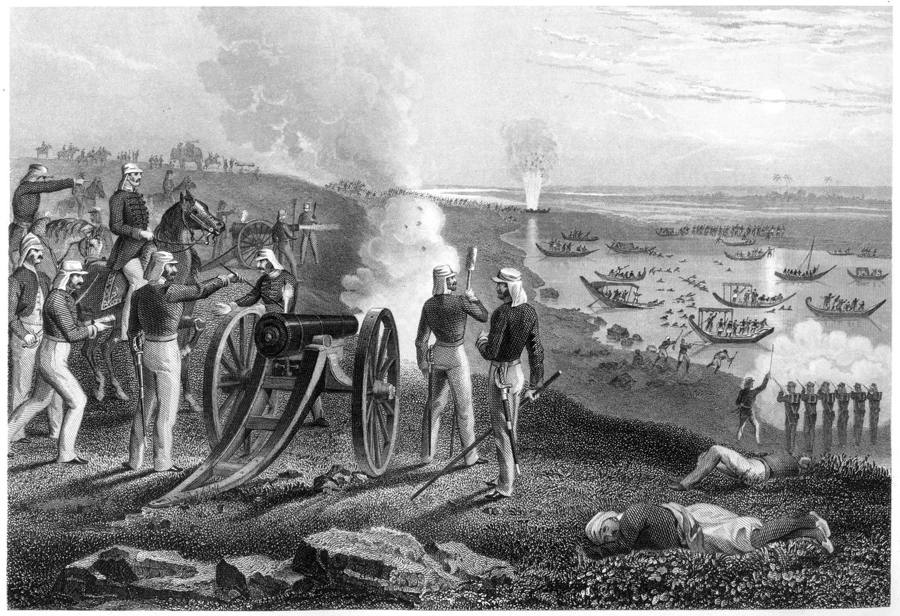 Major Eyre driving the Oude rebels from Allahabad, 1857 by Unbekannt