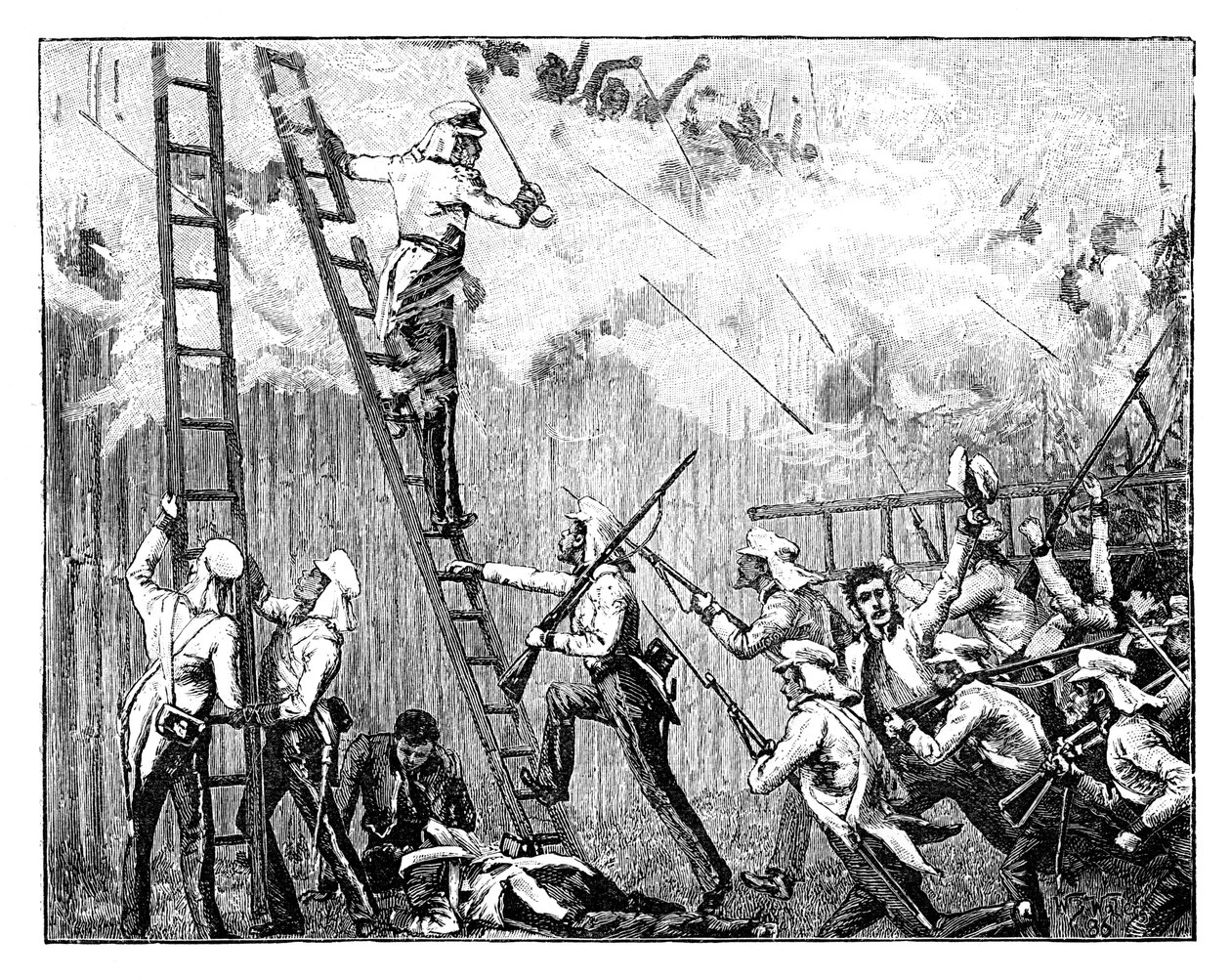 Major Fraser's Storming Party Carrying the Stockade in Front of Rangoon