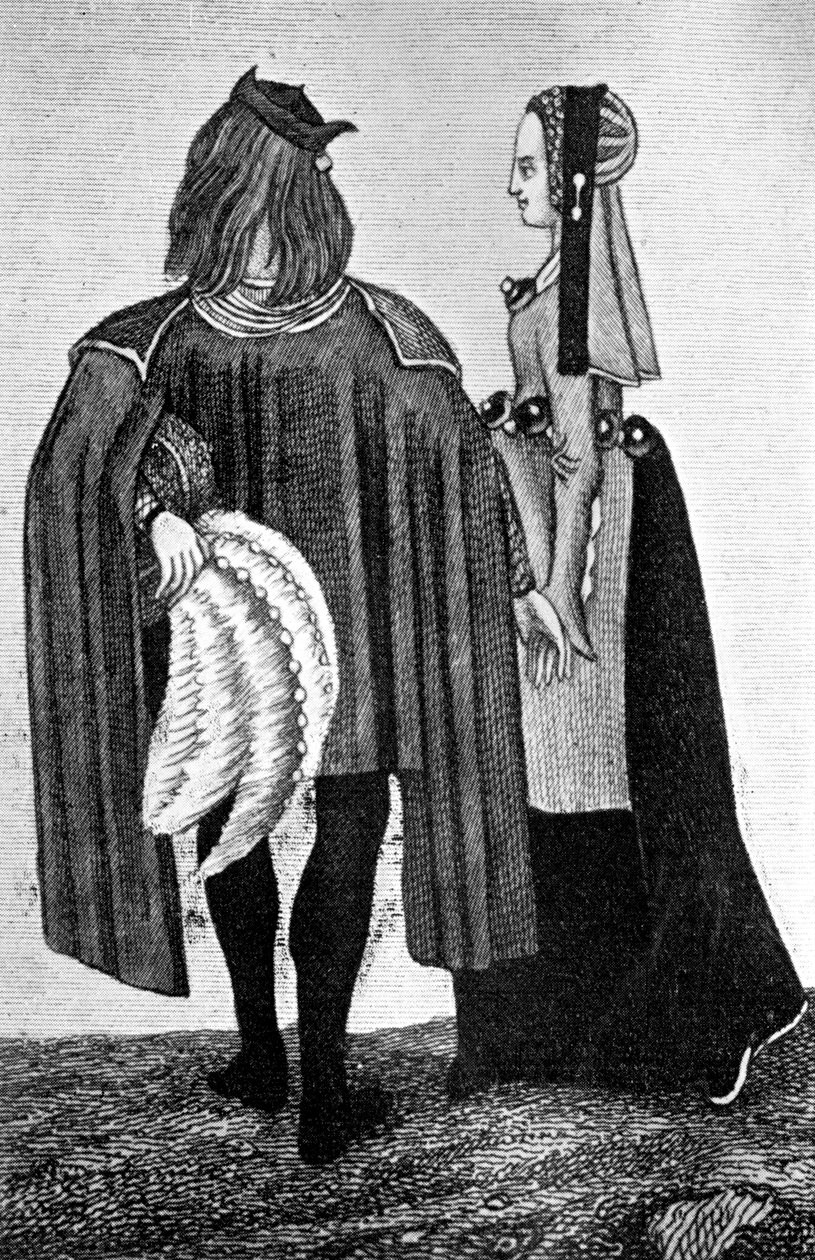 Male and female costume, late 15th-early 16th century by Unbekannt