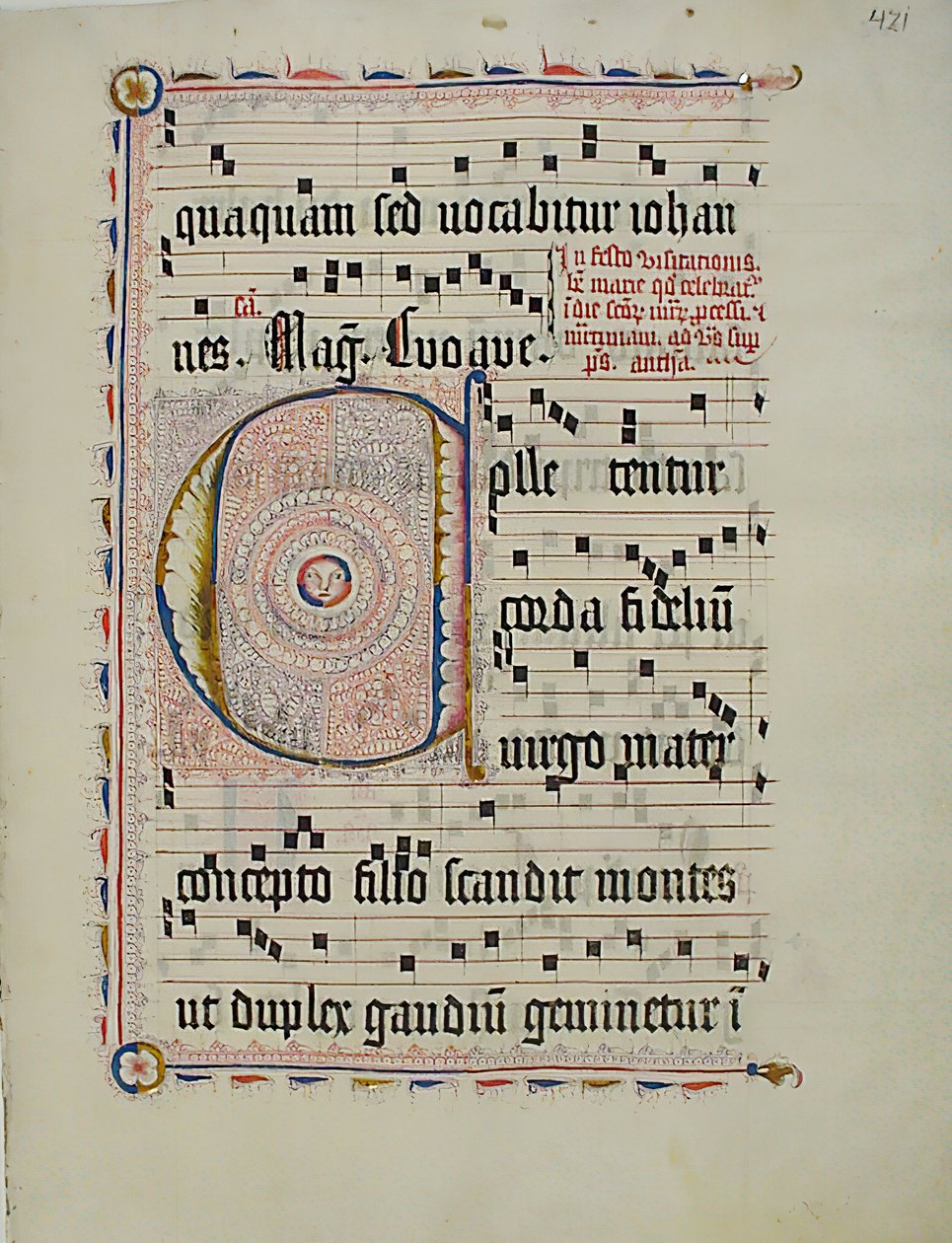 Manuscript Leaf with Initial C, from an Antiphonary, German, second quarter 15th century by Unbekannt