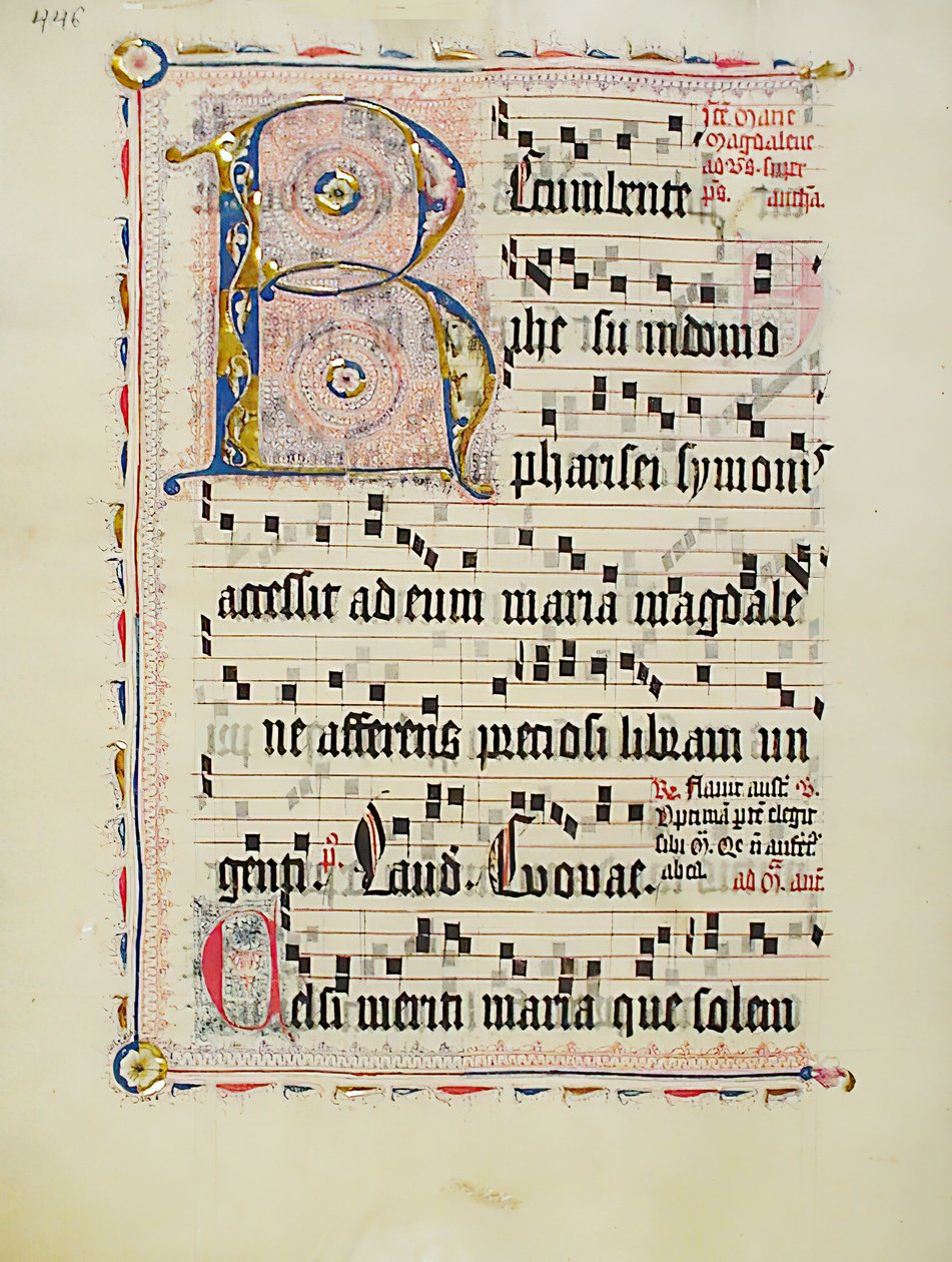 Manuscript Leaf with Initial R, from an Antiphonary, German, second quarter 15th century by Unbekannt