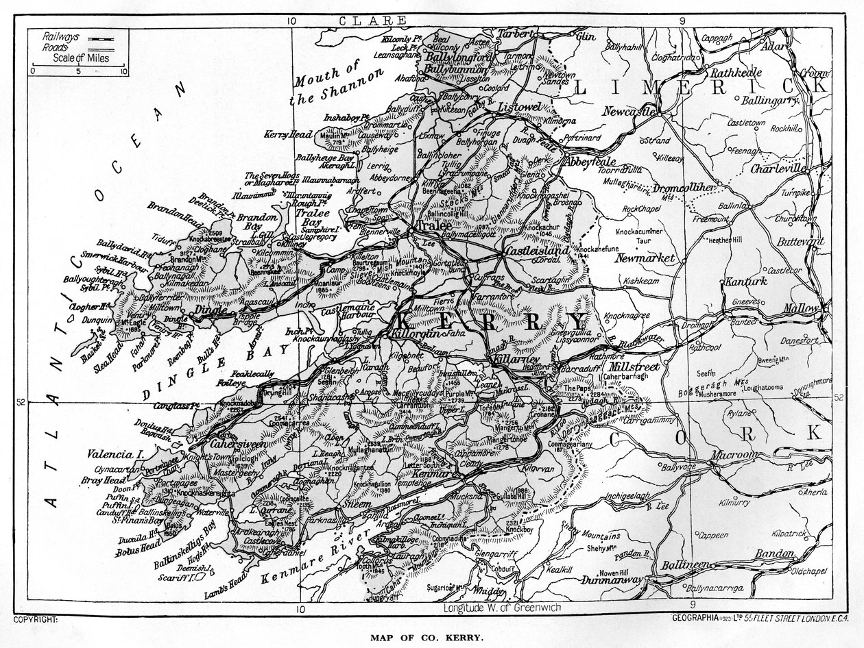Map of County Kerry, Ireland, 1924-1926 by Unbekannt