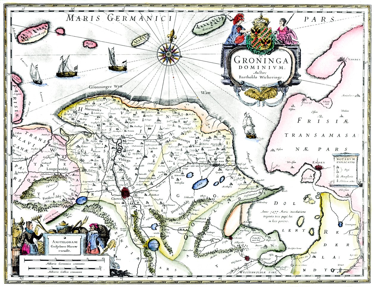 Map of Groningen, Netherlands, 17th century by Unbekannt