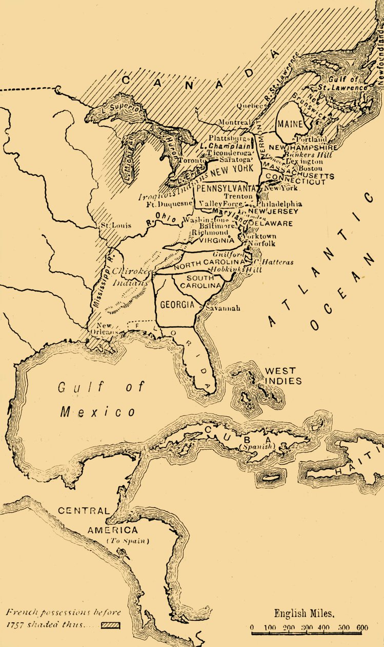 Map of North America, Illustrating the American War of Independence