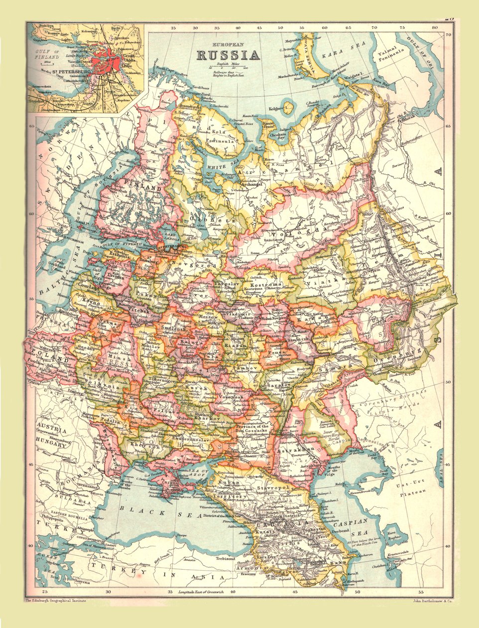 Map of Russia, 1902 by Unbekannt: Premium art reproduction