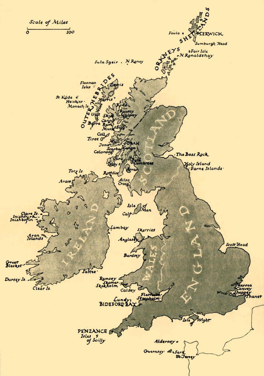 Map of the British Isles, 1946 by Unbekannt