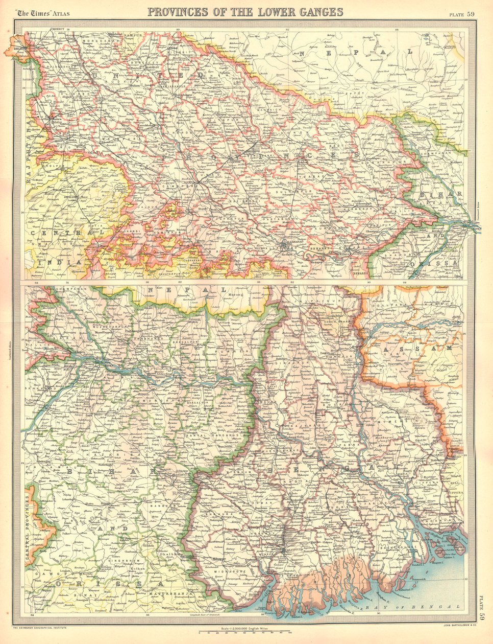 Map of the Provinces of the Lower Ganges by Unbekannt