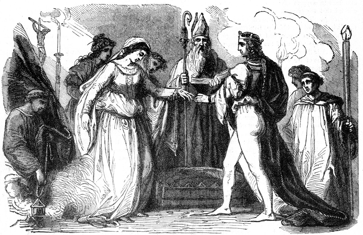 Marriage of Henry I of England and Matilda, 1100 by Unbekannt
