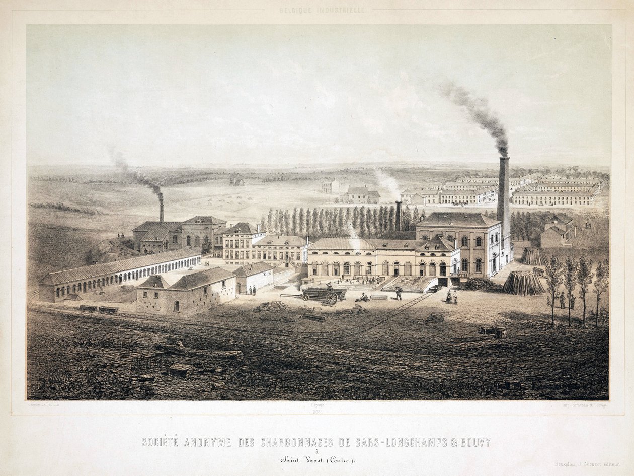 Mining, Coal Sars Longchamps & Bouvy Coalmining Co Ltd, Belgium by Unbekannt