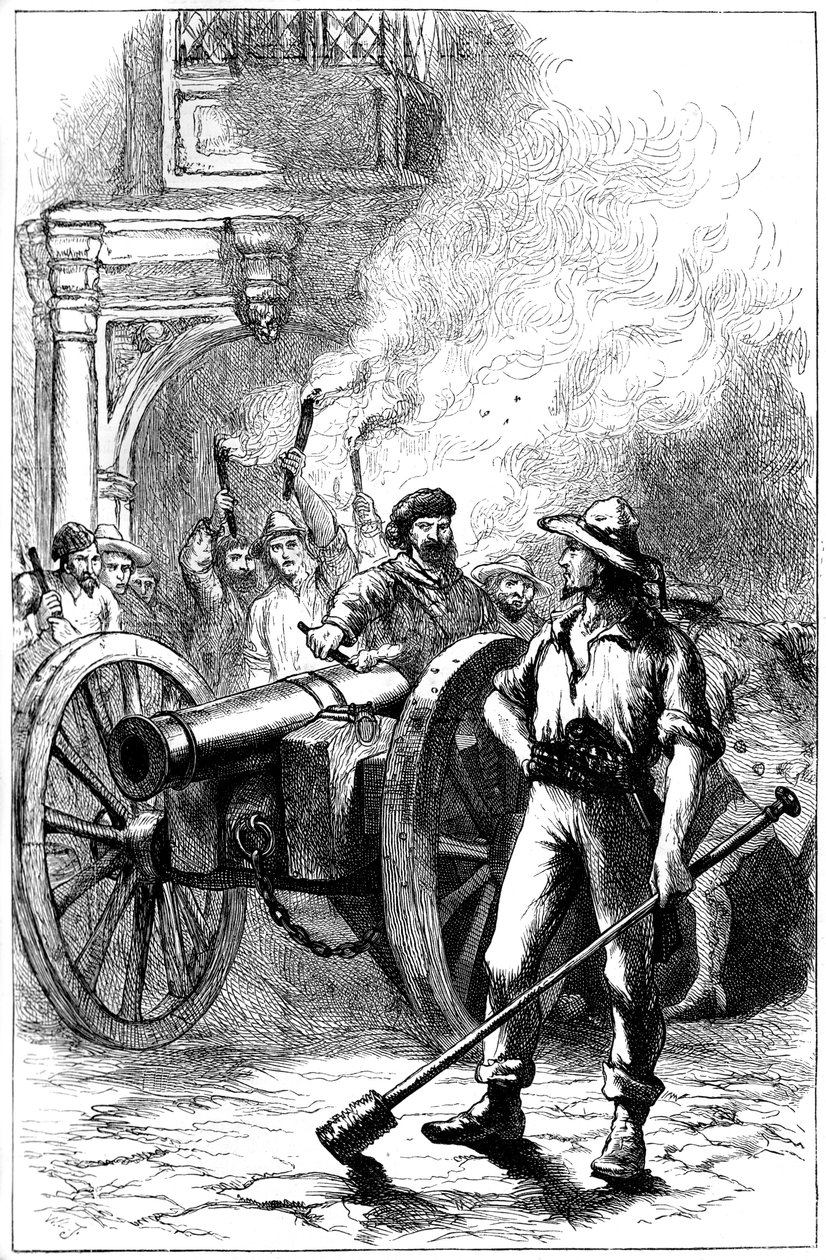 Mob Firing Cannon Before the Courthouse Where Alexander McLeod Was Imprisoned, 1840 by Unbekannt