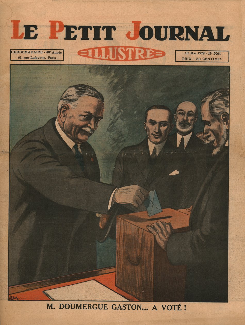 Monsieur Gaston Doumergue...Has Voted!, 1929 by Unbekannt