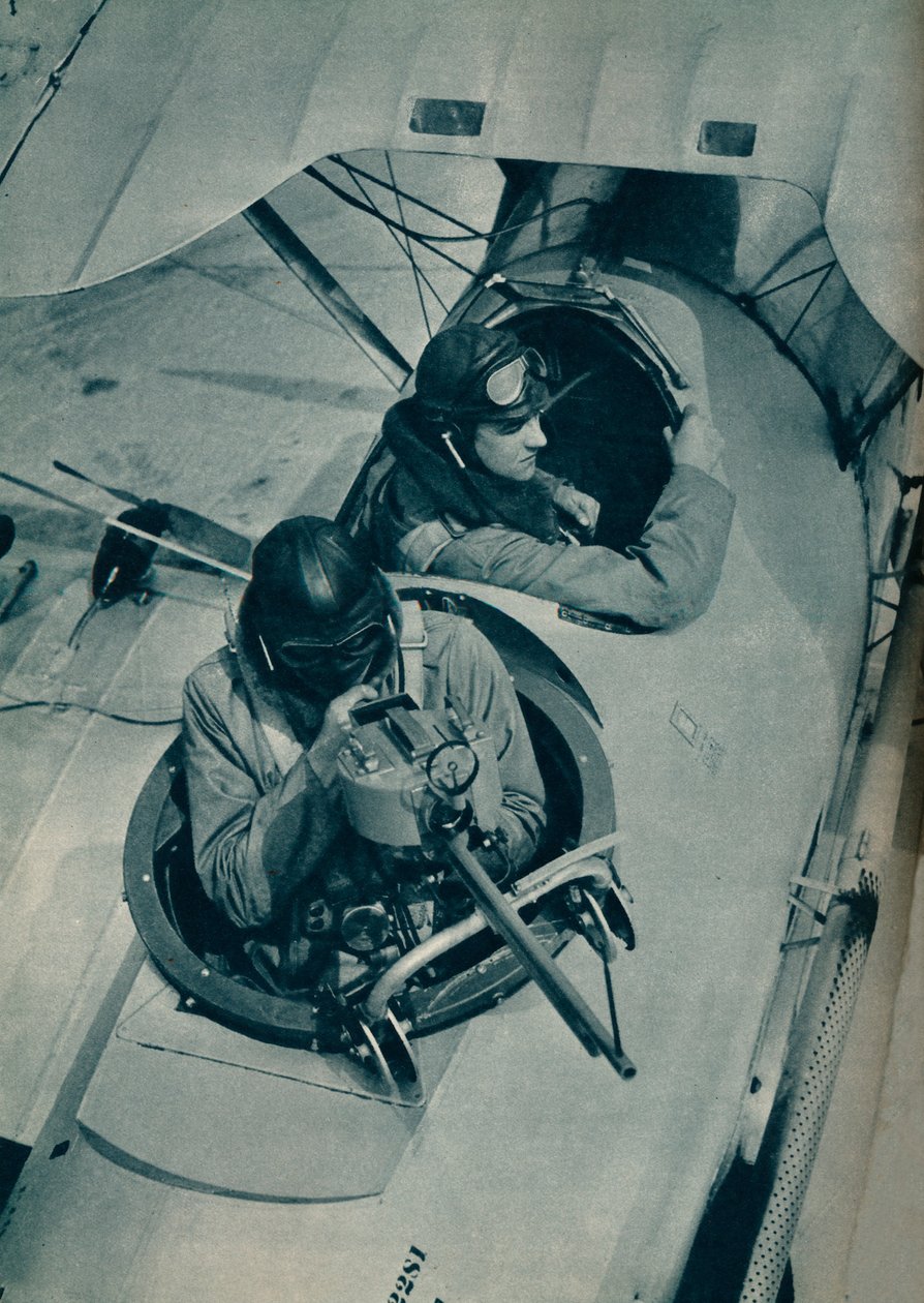 Movable gun of a two-seater fighter plane by Unbekannt