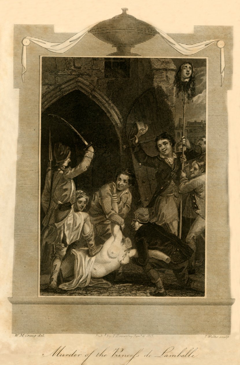 Murder of the Princess de Lamballe, 1792, 1816 by Unbekannt