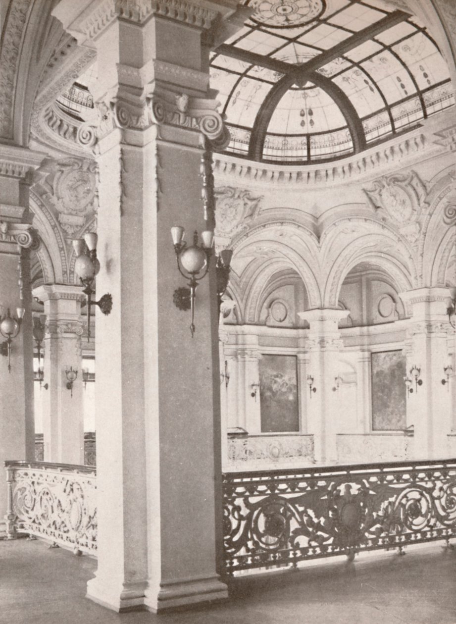 National Library: a corner of the gallery overlooking the public reading hall by Unbekannt