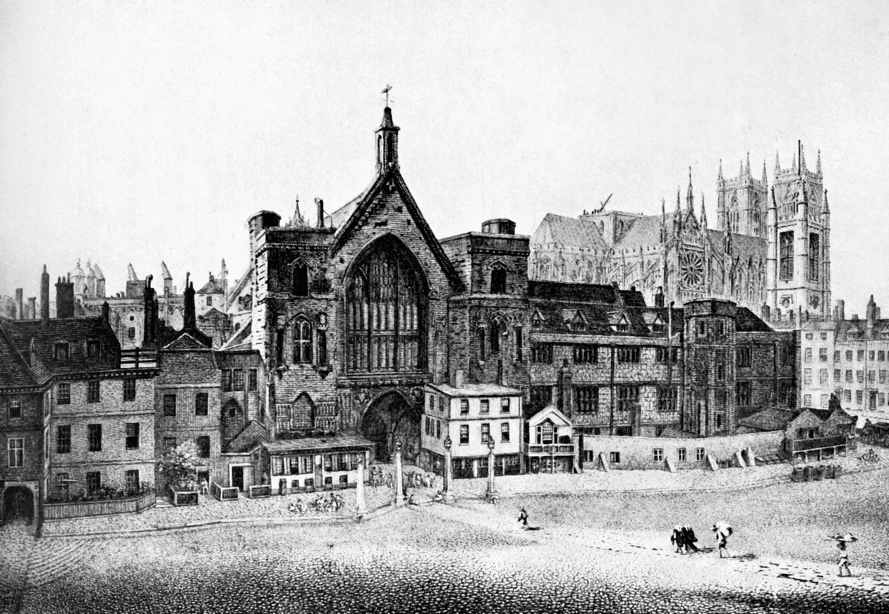 New Palace Yard, Westminster, in the 18th century, c1905 by Unbekannt