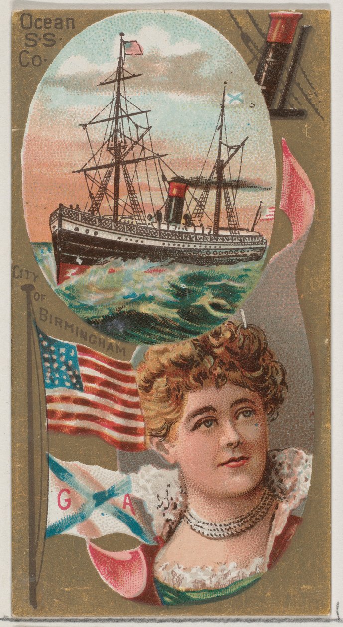 Ocean Steamship Company, from the Ocean and River Steamers series N83 for Duke brand cig by Unbekannt