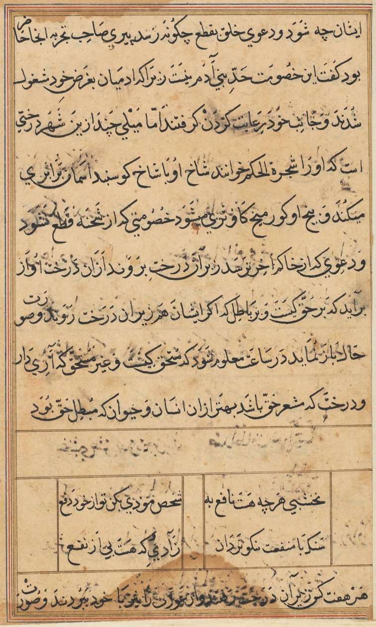 Page from Tales of a Parrot Tuti-nama: Text Page by Unbekannt