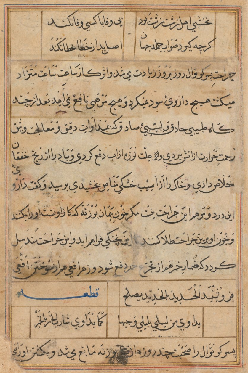 Page from Tales of a Parrot Tuti-nama: Text Page by Unbekannt