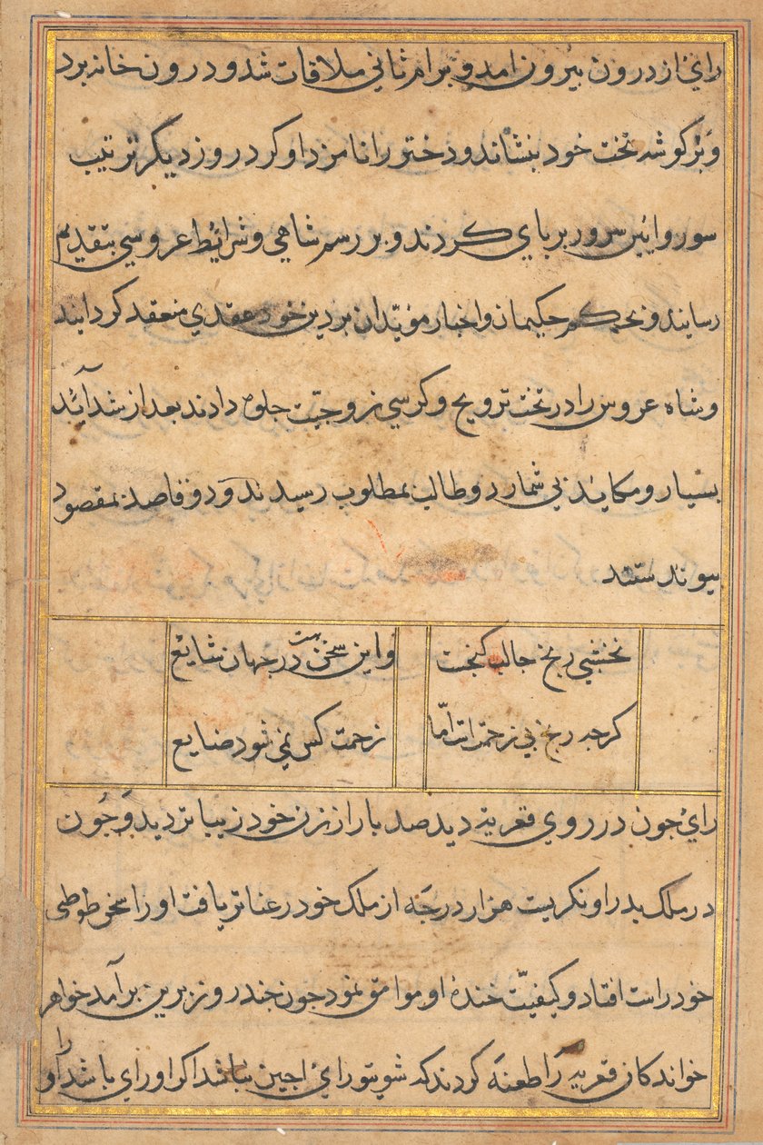 Page from Tales of a Parrot Tuti-nama: Text Page by Unbekannt