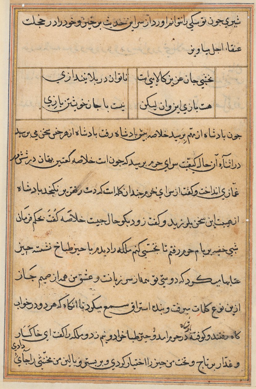 Page from Tales of a Parrot Tuti-nama: Text Page by Unbekannt