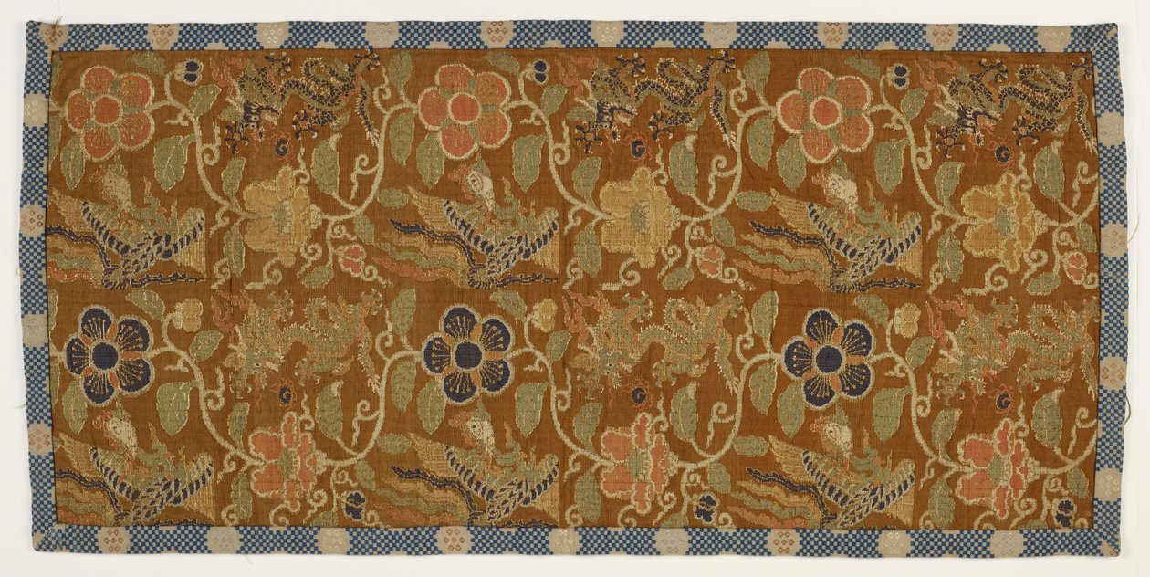 Panel with Dragons, Pearls, Phoenixes, and Floral Patterns by Unbekannt