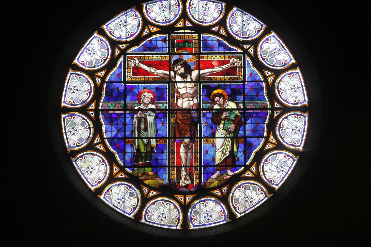 Notre-Dame-du-Rosaire church stained glass, Paris, France by Unbekannt