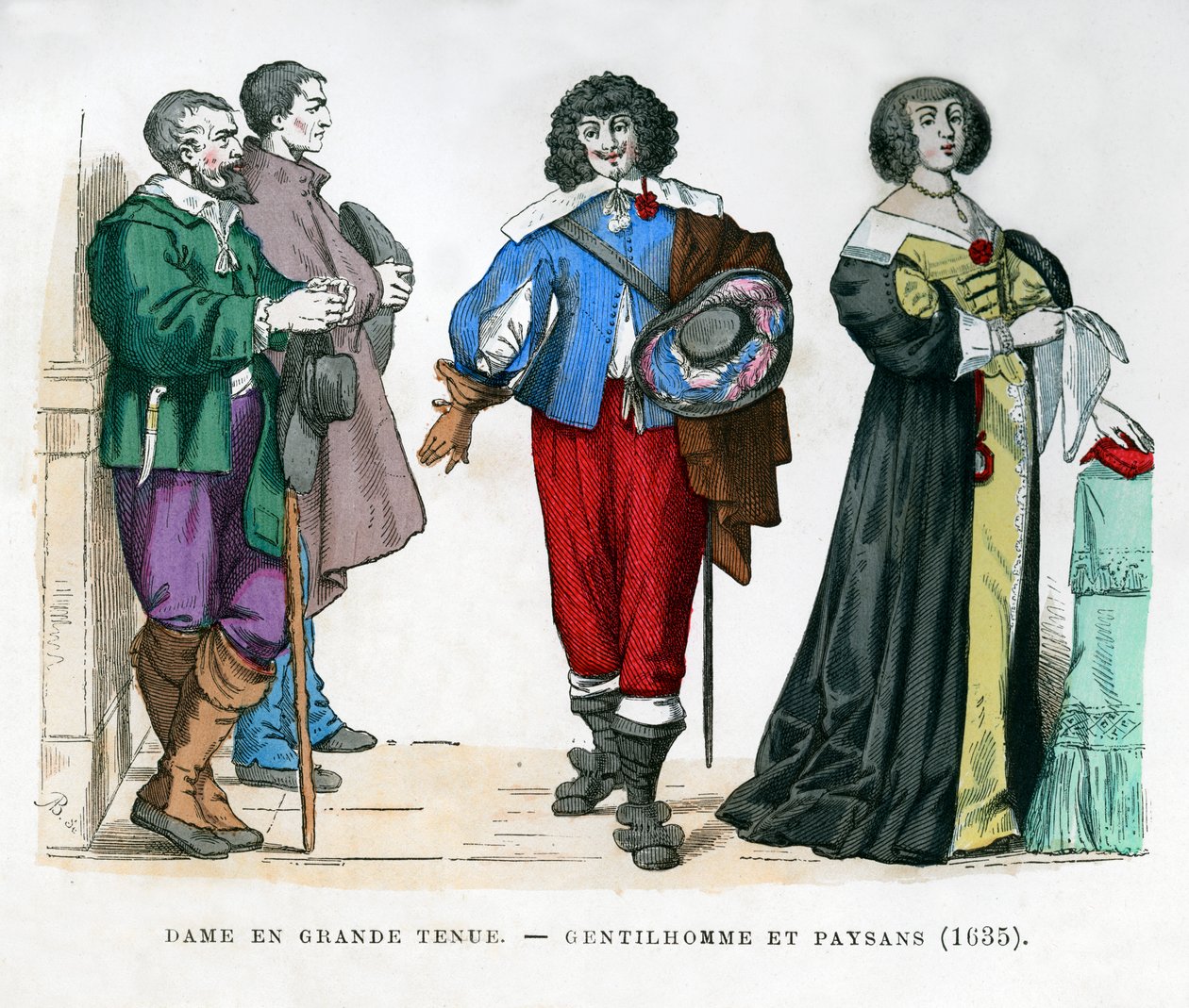 Peasants, a gentleman and a lady by Unbekannt