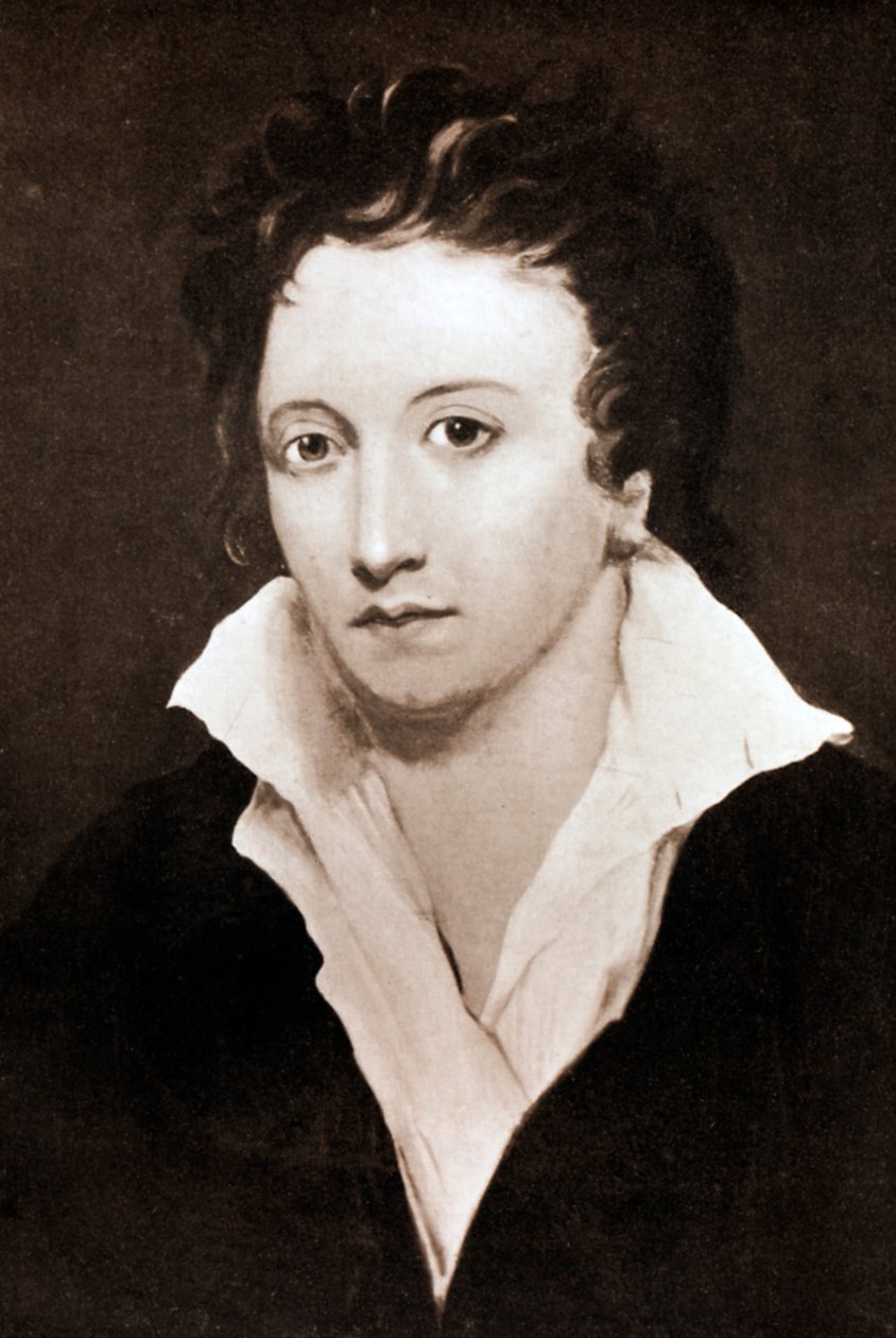 Percy Bysshe Shelley, English Romantic Poet, 19th century by Unbekannt